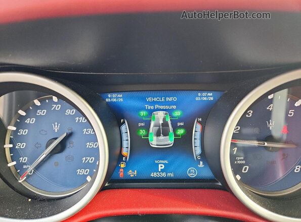 ZAM57YTS9K1337532 2019 MASERATI GHIBLI Gray Instrument cluster view