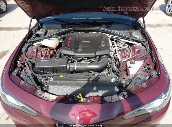 ZARFAEDN7J7565029 2018 ALFA ROMEO GIULIA Burgundy Rear view