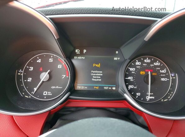 ZARFAMAN5K7622506 2019 ALFA ROMEO GIULIA Red Вид щитка приладів