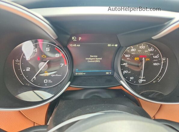 ZARFANBN2M7647855 2021 ALFA ROMEO GIULIA White ხელსაწყოთა პანელის ხედი