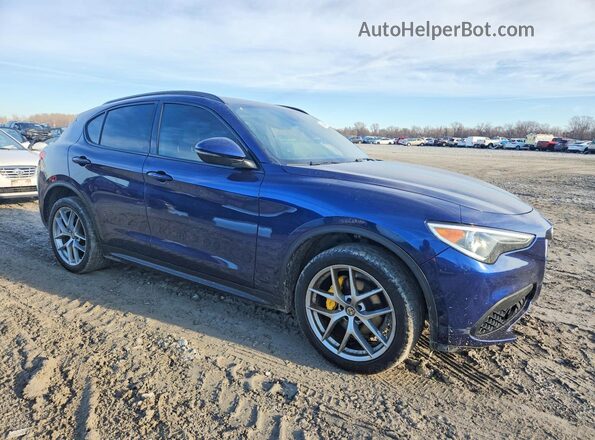 ZASFAKNN6J7B72315 2018 ALFA ROMEO STELVIO Blue Передня права чверть