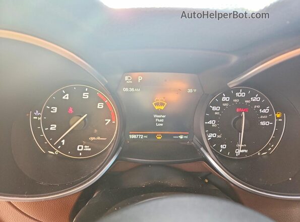 ZASFAKNN6J7B72315 2018 ALFA ROMEO STELVIO Blue Вид щитка приладів