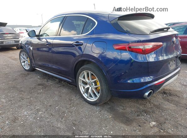 ZASPAKBN0M7D16647 2021 ALFA ROMEO STELVIO Blue Trasero izquierdo