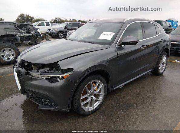ZASPAKBN4M7D18739 2021 ALFA ROMEO STELVIO Серый Передняя левая четверть