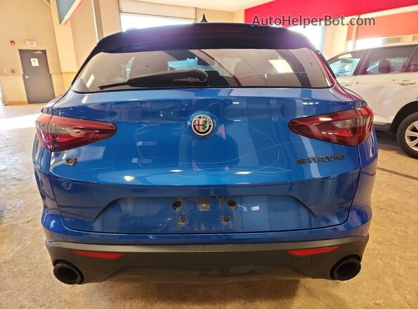 ZASPAKBN7K7C51793 2019 ALFA ROMEO STELVIO Blue Rear view