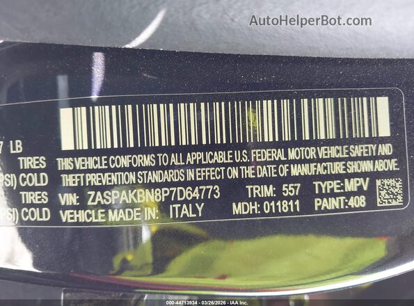 ZASPAKBN8P7D64773 2023 ALFA ROMEO STELVIO Black Вид підкапотного простору