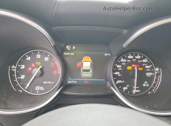 ZASPAKEV8P7D67930 2023 ALFA ROMEO STELVIO Gray Вид щитка приладів