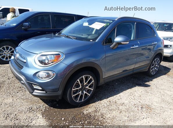 ZFBCFXCBXHP599027 2017 FIAT 500X Blue Առջևի ձախ երեք քառորդ տեսարան