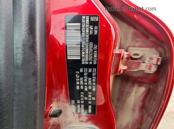 ZFBCFXCTXGP392631 2016 FIAT 500X Red Widok komory silnika