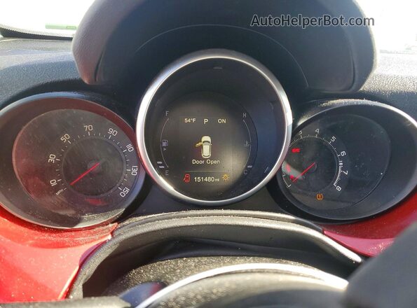 ZFBCFXDB4JP718730 2018 FIAT 500X Red Instrument cluster view