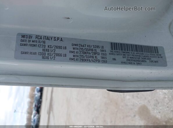 ZFBERFABXH6E59694 2017 RAM PROMASTER CITY White 