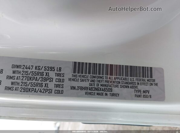 ZFBHRFAB3N6X46509 2022 RAM PROMASTER CITY Red Вид підкапотного простору