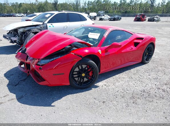 ZFF79ALA3J0231301 2018 FERRARI 488 Red წინა მარცხენა ხედი სამი მეოთხედიდან