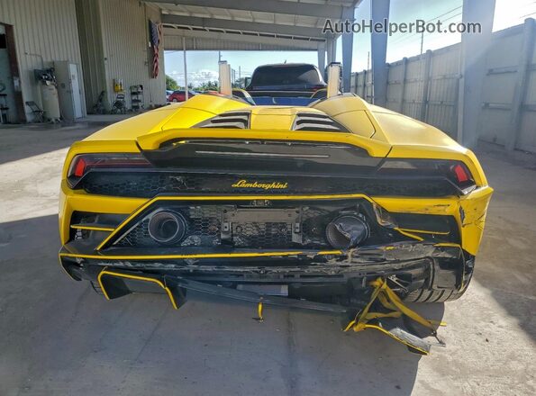 ZHWUT5ZF7NLA18766 2022 LAMBORGHINI HURACAN Yellow Հետևի նստատեղերի տեսք