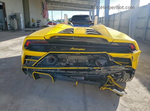 ZHWUT5ZF7NLA18766 2022 LAMBORGHINI HURACAN Yellow Հետևի տեսք