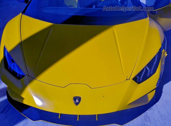 ZHWUT5ZF7NLA18766 2022 LAMBORGHINI HURACAN Yellow Սալոնի հետևի տեսք
