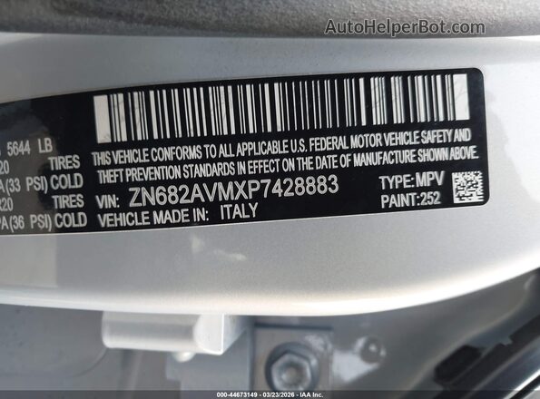 ZN682AVMXP7428883 2023 MASERATI GRECALE Silver ძრავის განყოფილების ხედი