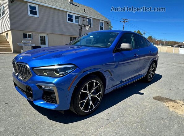 5UXCY8C06L9B12934 2020 BMW X6 Blue Задня ліва чверть