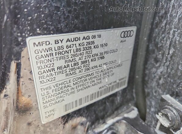 WA1CVAF18KD005912 2019 AUDI Q8 Black 360 interior view