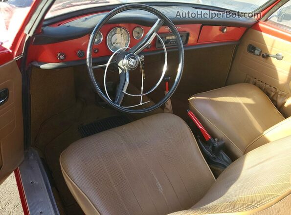 1402571366 1970 VOLKSWAGEN KARMANGHIA Red Vista del salpicadero