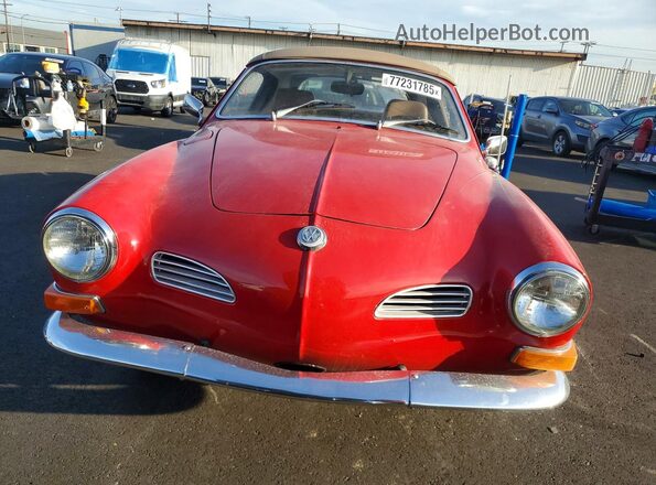 1402571366 1970 VOLKSWAGEN KARMANGHIA Red Vista frontal