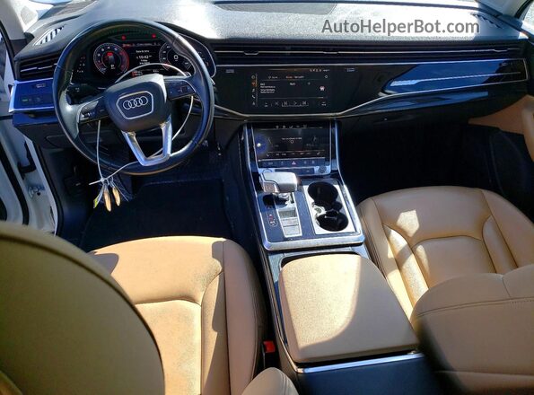 WA1LXAF71LD003077 2020 AUDI Q7 White Instrument cluster view