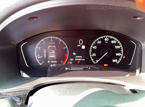 2HGFE2F55NH521004 2022 HONDA CIVIC Красный Вид щитка приборов