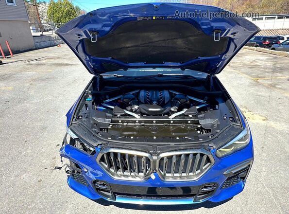 5UXCY8C06L9B12934 2020 BMW X6 Blue Вид панелі приладів