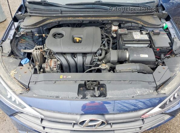 KMHD84LF3KU836121 2019 HYUNDAI ELANTRA Blue Rear interior view