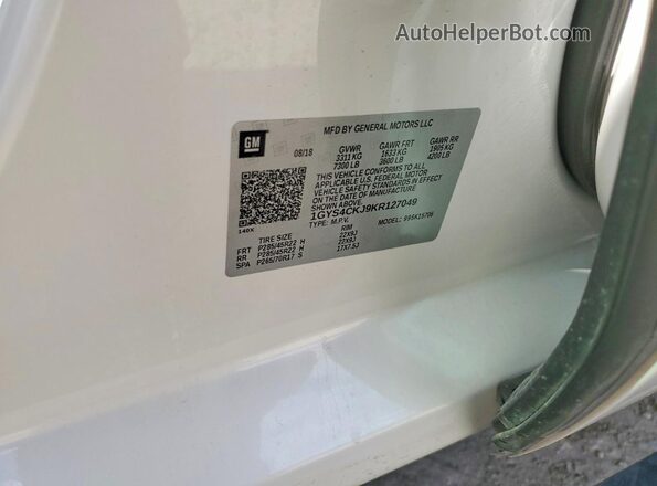 1GYS4CKJ9KR127049 2019 CADILLAC ESCALADE Белый Панорамный вид салона 360°