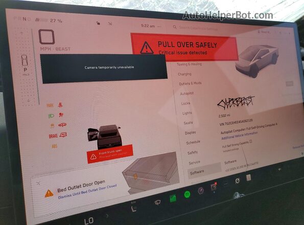 7G2CEHEE4SA062128 2025 TESLA CYBERTRUCK Золотой Вид задних сидений