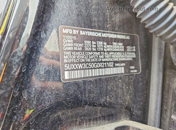 5UXXW3C50G0R21102 2016 BMW X4 Черный 