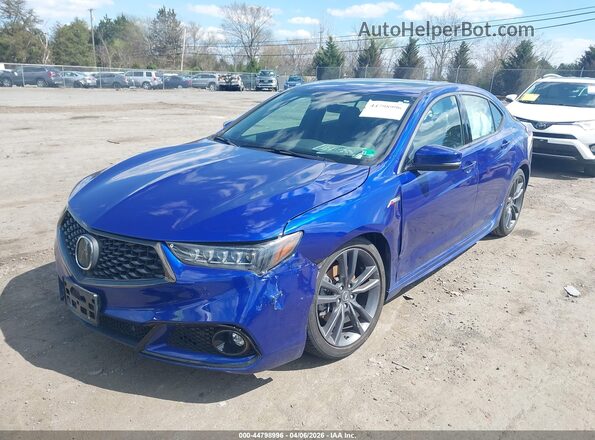 19UUB1F69KA001644 2019 ACURA TLX Blue წინა მარცხენა ხედი სამი მეოთხედიდან