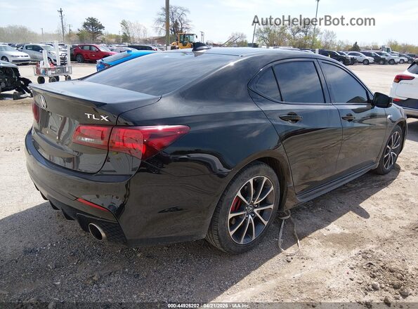 19UUB1F80JA800454 2018 ACURA TLX Black Հետևի աջ