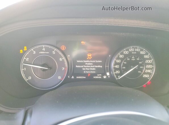 19UUB6F40MA802459 2021 ACURA TLX Silver Вид щитка приладів