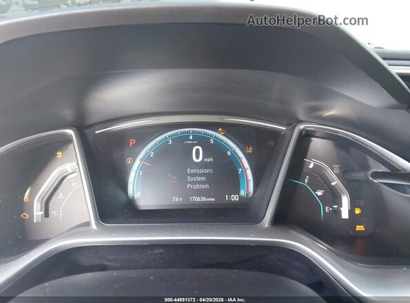 19XFC1F91GE013371 2016 HONDA CIVIC Gray Widok tylnych siedzeń