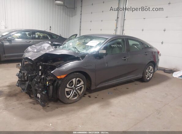 19XFC2F5XGE072423 2016 HONDA CIVIC Gray Առջևի ձախ երեք քառորդ տեսարան