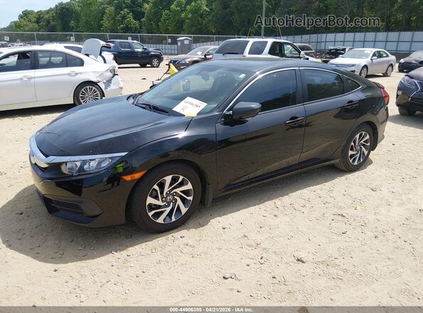 19XFC2F70HE040471 2017 HONDA CIVIC Black Առջևի ձախ երեք քառորդ տեսարան