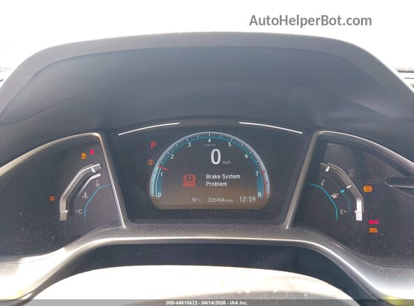 19XFC2F77HE016460 2017 HONDA CIVIC Gray Widok tylnych siedzeń