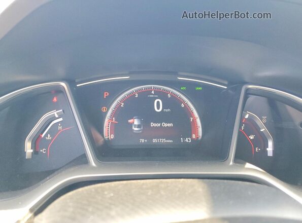 19XFC2F84LE216018 2020 HONDA CIVIC Gray Instrument cluster view