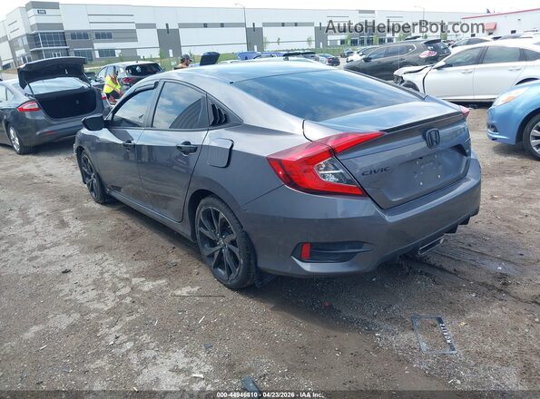 19XFC2F86KE016496 2019 HONDA CIVIC Gray უკანა მარცხენა