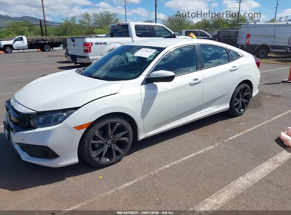 19XFC2F86LE020551 2020 HONDA CIVIC White Vista tres cuartos delantera izquierda