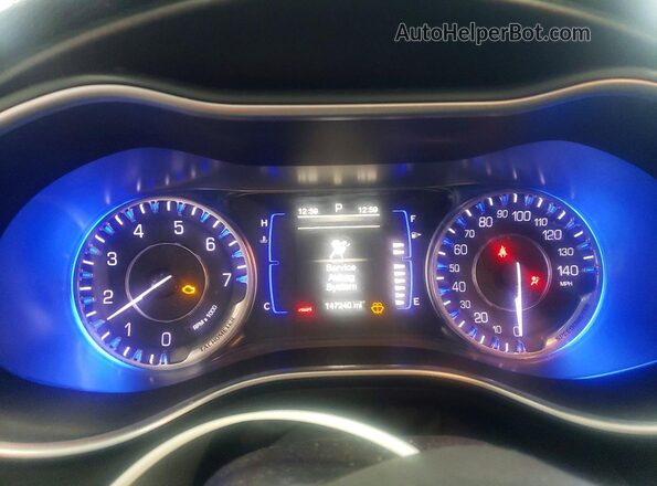1C3CCCAB4GN110797 2016 CHRYSLER 200 Черный Вид щитка приборов