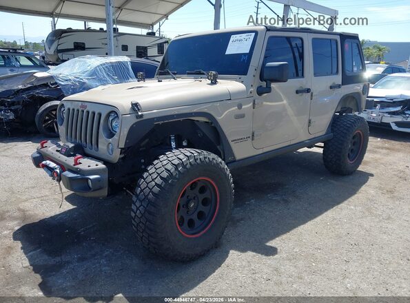 1C4BJWEG2GL314983 2016 JEEP WRANGLER UNLIMITED Brown წინა მარცხენა ხედი სამი მეოთხედიდან
