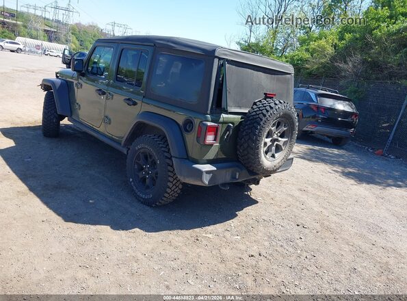 1C4HJXDG2MW543725 2021 JEEP WRANGLER UNLIMITED Green Rear left