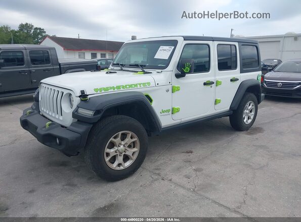 1C4HJXDN6MW601348 2021 JEEP WRANGLER UNLIMITED White წინა მარცხენა ხედი სამი მეოთხედიდან
