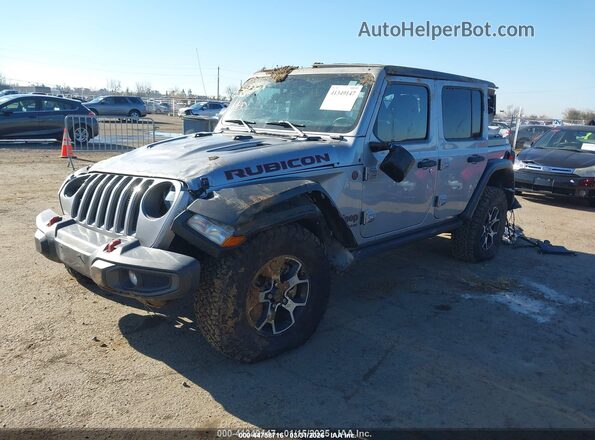 1C4HJXFN2MW727445 2021 JEEP WRANGLER UNLIMITED Silver Vista tres cuartos delantera izquierda