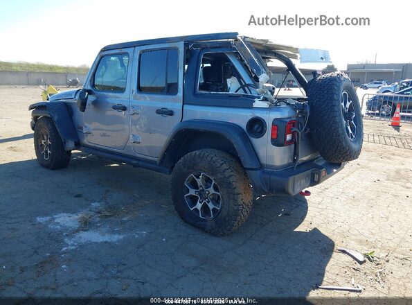 1C4HJXFN2MW727445 2021 JEEP WRANGLER UNLIMITED Silver Trasero izquierdo
