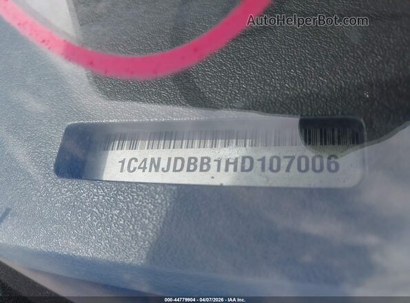 1C4NJDBB1HD107006 2017 JEEP COMPASS Black Widok komory silnika