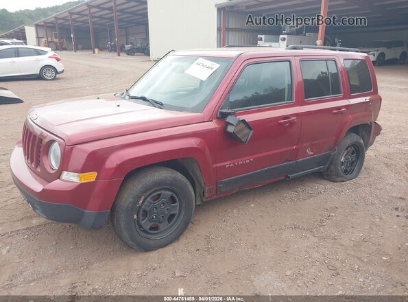 1C4NJPBA4GD643214 2016 JEEP PATRIOT Maroon Передня ліва чверть